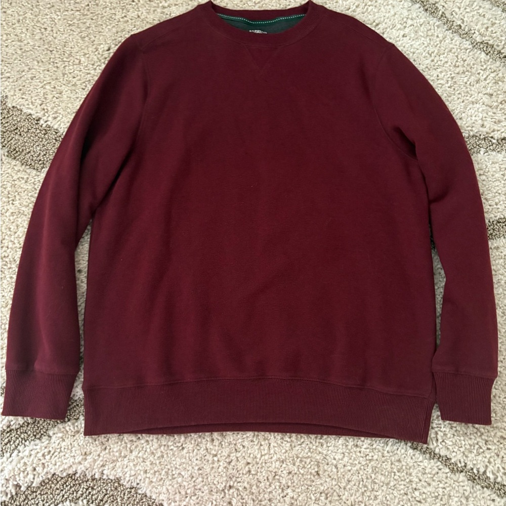 G.H. Bass & Co. Men's Deep Red Crewneck Sweatshirt